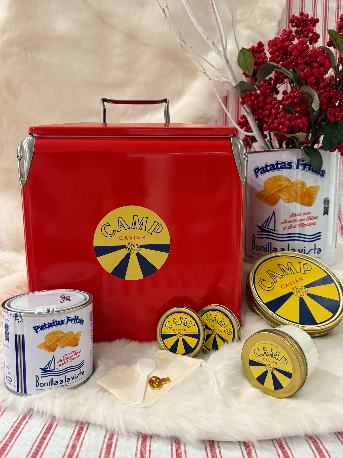 Camp Caviar Vintage Cooler Combo Set